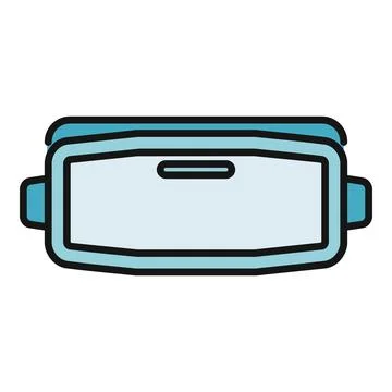 Virtual reality headset future gaming entertainment technology icon Stock Illustration