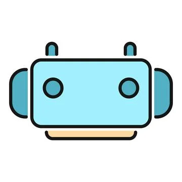 Virtual reality headset future technology digital icon Stock Illustration