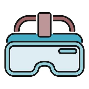 Virtual reality headset for gaming and digital experiences Stock Illustration