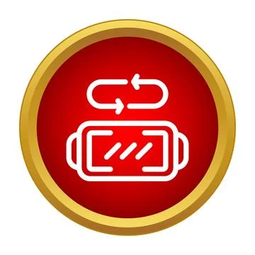 Virtual reality headset icon for 360 degree video Stock Illustration