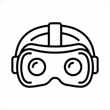 Virtual reality headset icon 8K ultra quality image ratio with technology Stock Illustration