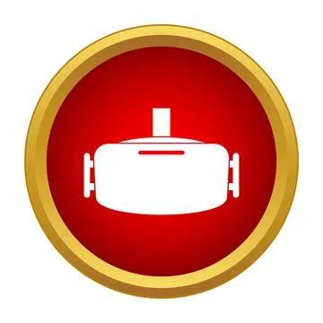 Virtual reality headset icon button symbol 库存插图
