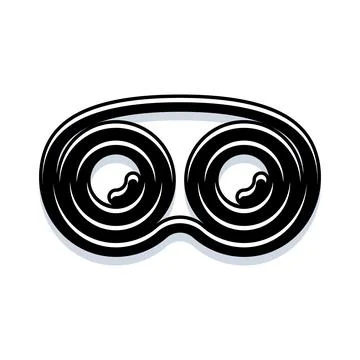 Virtual reality headset icon for digital experiences Stock Illustration