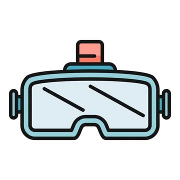 Virtual reality headset icon for digital experiences Illustrazione stock