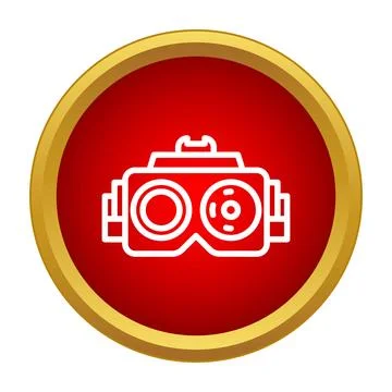 Virtual reality headset icon displaying future gaming technology 스톡 일러스트