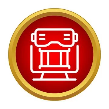 Virtual reality headset icon displaying metaverse concept Stock Illustration