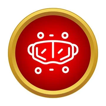 Virtual reality headset icon displaying modern gaming technology 库存插图