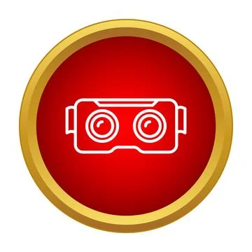Virtual reality headset icon experiencing digital world gaming Stockillustratie