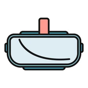 Virtual reality headset icon for gaming entertainment Stock Illustration
