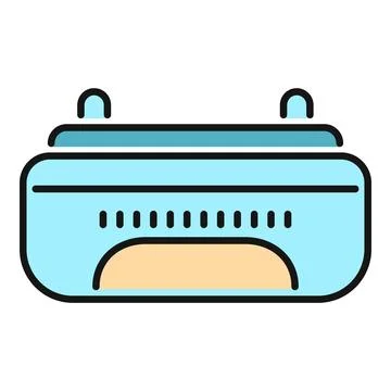 Virtual reality headset icon for gaming and simulation Stock Illustration