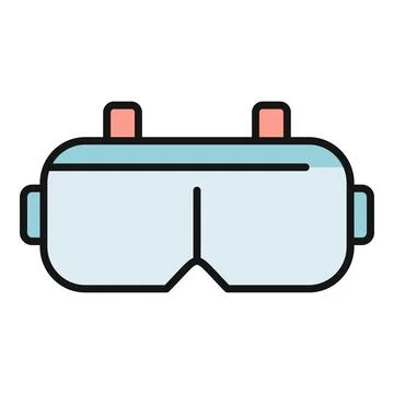 Virtual reality headset icon for gaming technology Stock Illustration