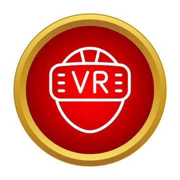 Virtual reality headset icon for gaming technology Stock Illustration