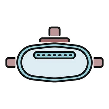 Virtual reality headset icon illustrating future technology Stock Illustration