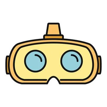 Virtual reality headset icon illustrating digital innovation concept 库存插图