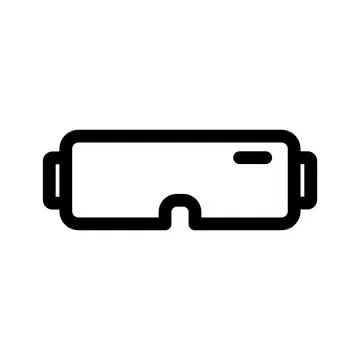 Virtual reality headset icon isolated on white background Ilustração Stock