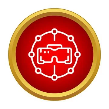 Virtual reality headset icon for metaverse technology Ilustração Stock