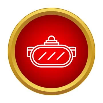 Virtual reality headset icon for metaverse gaming simulation Illustrazione stock
