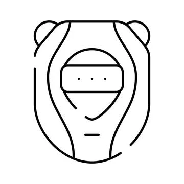 Virtual reality headset icon for metaverse gaming Stock Illustration