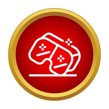 Virtual reality headset icon for metaverse gaming 库存插图