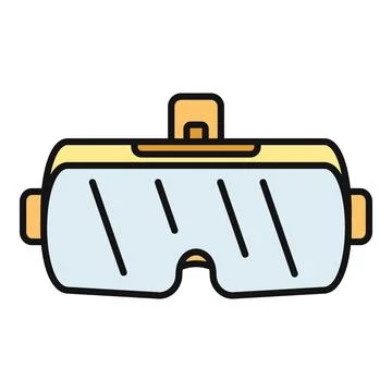 Virtual reality headset icon metaverse gaming technology Illustrazione stock