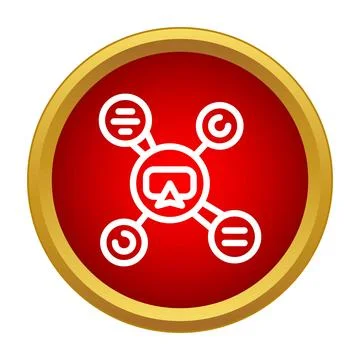 Virtual reality headset icon for metaverse connection Stock Illustration