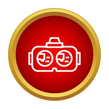 Virtual reality headset icon for modern technology gaming Stock Illustration