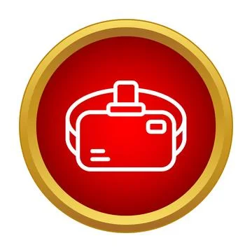 Virtual reality headset icon for modern technology gaming Illustrazione stock