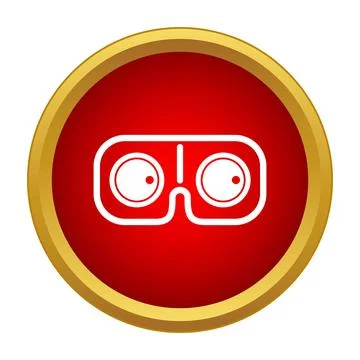 Virtual reality headset icon for modern technology and gaming Stock Illustration