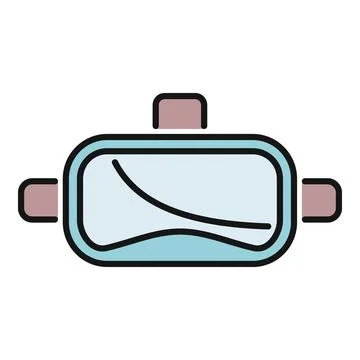 Virtual reality headset icon for modern technology gaming Stock Illustration