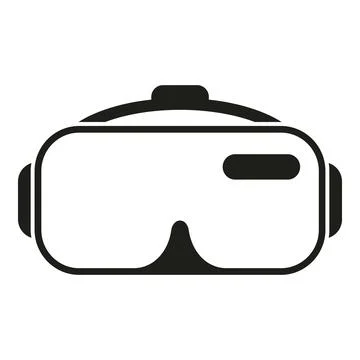 Virtual reality headset icon representing metaverse technology Ilustración de archivo