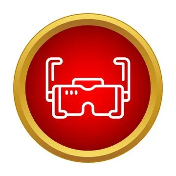 Virtual reality headset icon representing digital gaming and future technolog Illustrazione stock