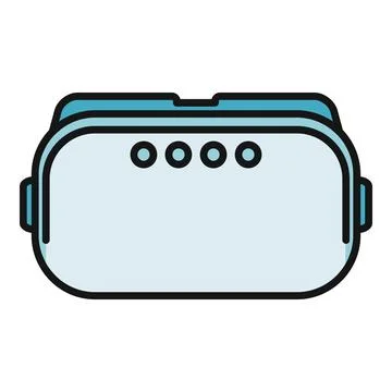 Virtual reality headset icon representing metaverse gaming technology Illustrazione stock