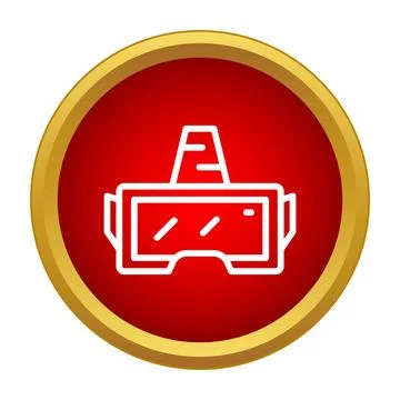 Virtual reality headset icon representing digital gaming and future technolog Illustrazione stock