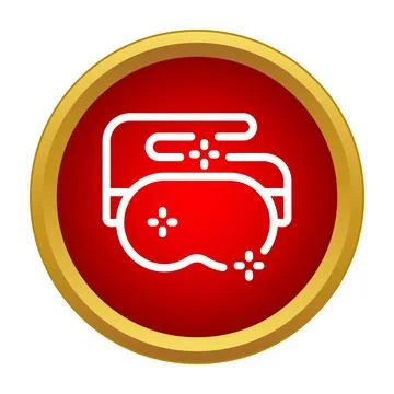 Virtual reality headset icon representing gaming technology Stock Illustration