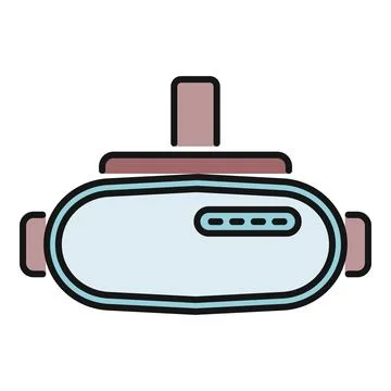 Virtual reality headset icon representing future technology 스톡 일러스트