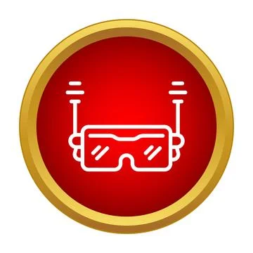 Virtual reality headset icon representing immersive technology Stock Illustration