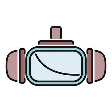 Virtual reality headset icon representing immersive technology Stock Illustration