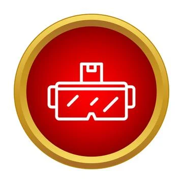 Virtual reality headset icon symbol immersive experience Stock Illustration