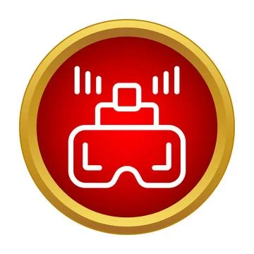 Virtual reality headset icon symbolizing metaverse technology 스톡 일러스트