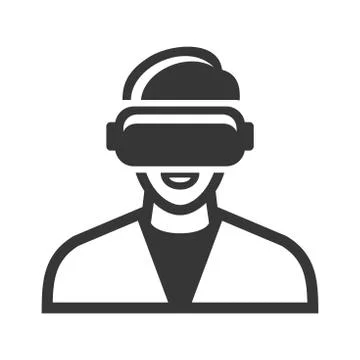 Virtual Reality Headset Icon. Vector 库存插图