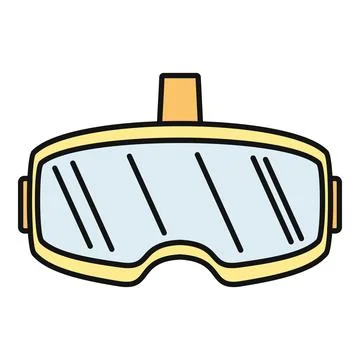 Virtual reality headset icon visualizing digital gaming technology Stock Illustration
