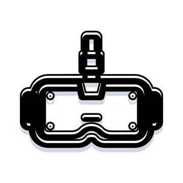Virtual reality headset illustrating digital gaming future Ilustración de archivo