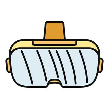 Virtual reality headset illustrating metaverse technology future Stock Illustration