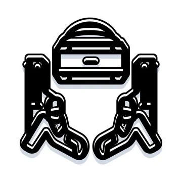 Virtual reality headset with immersive gaming controllers Stockillustratie