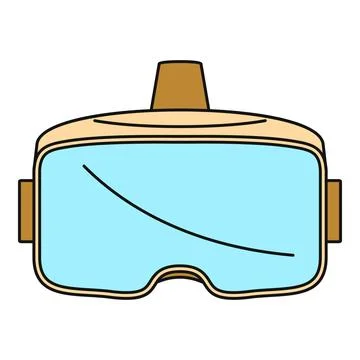 Virtual reality headset for immersive technology experience Stock Illustration
