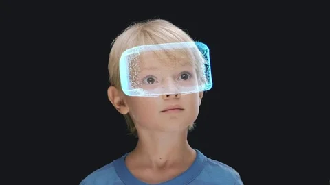 Virtual reality headset, innovation technology of future entertainment. Stock Footage 77984772