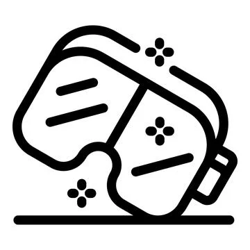 Virtual reality headset lying on a surface, embracing the metaverse Stock Illustration