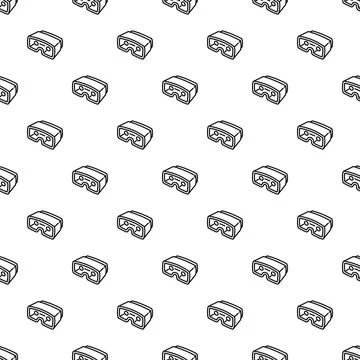 Virtual reality headset pattern covering a white background イラスト素材