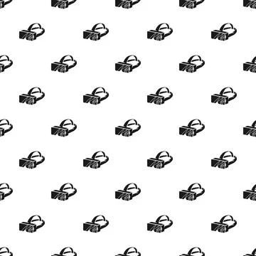 Virtual reality headset pattern creating modern gaming background Stock Illustration