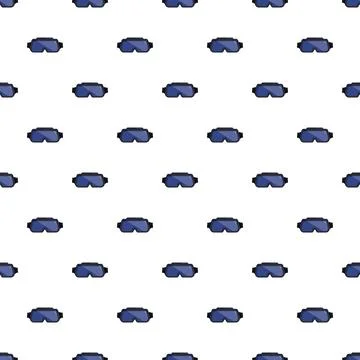 Virtual reality headset pattern repeating background design イラスト素材